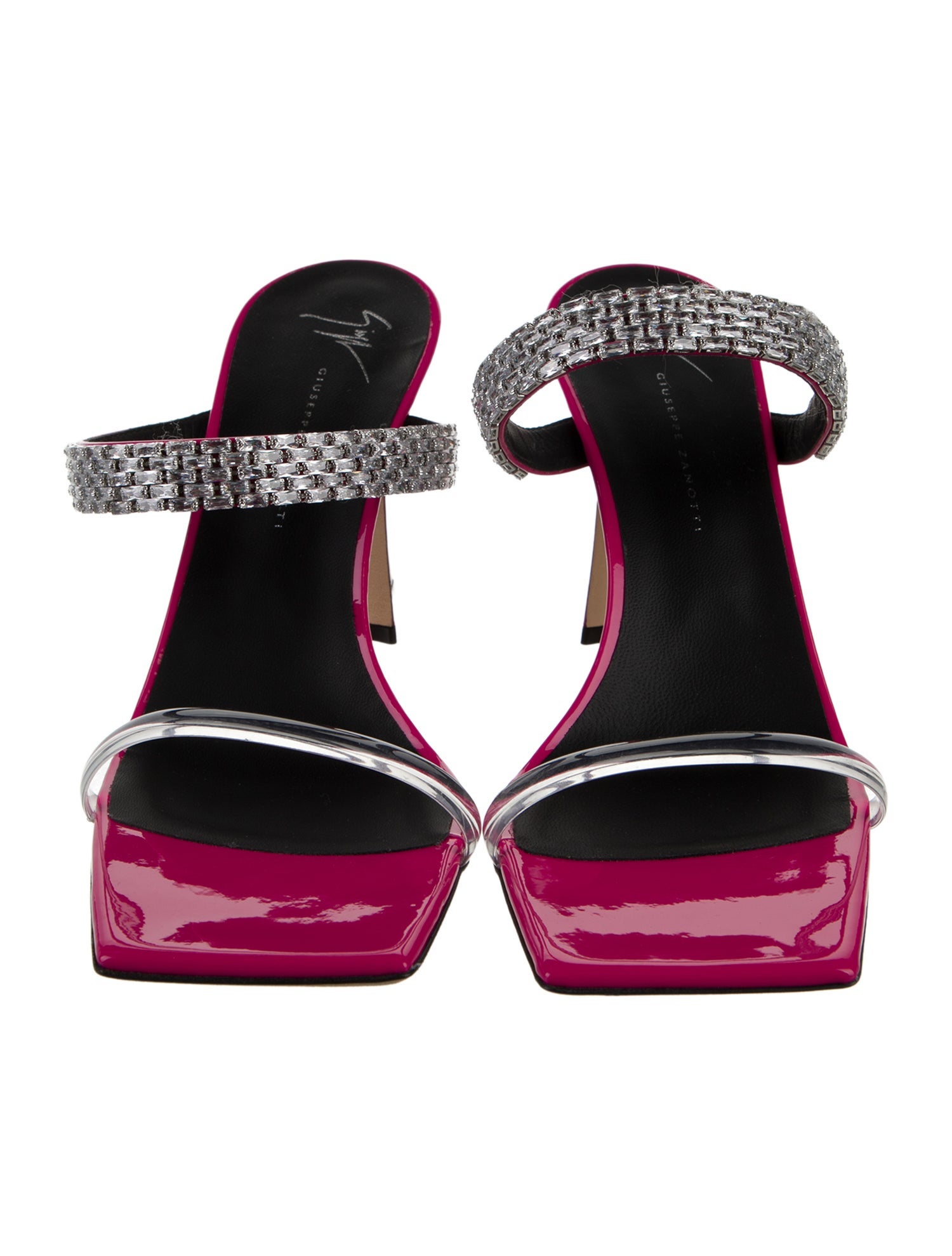 Giuseppe Zanotti Patent Leather Animal Print Sandals